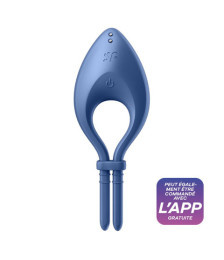 Cockring vibrant connecté USB bleu Bullseye Satisfyer - CC597798